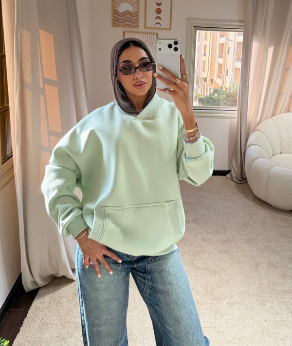 Plain Hoodie Light Mint