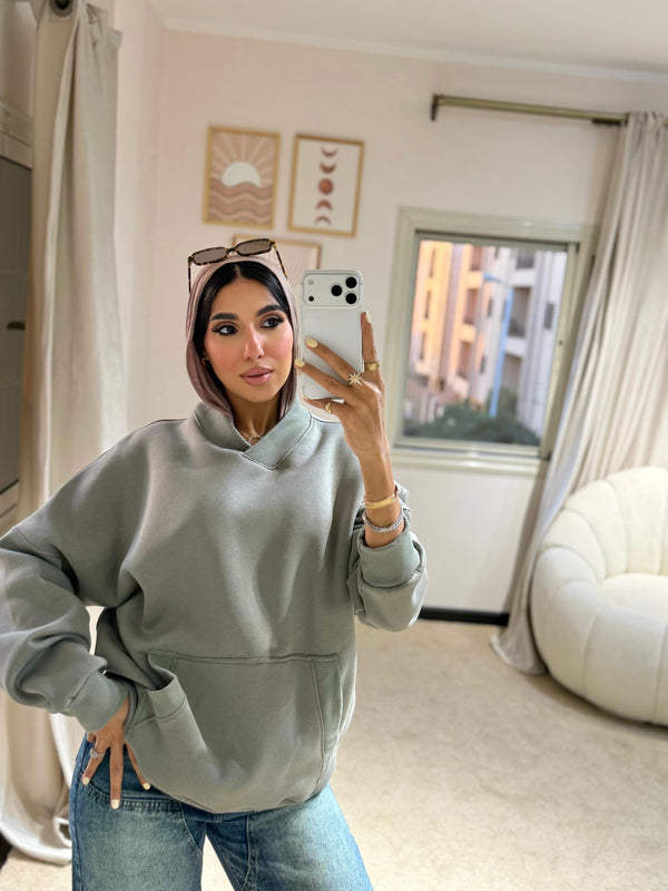 Plain Hoodie Matcha