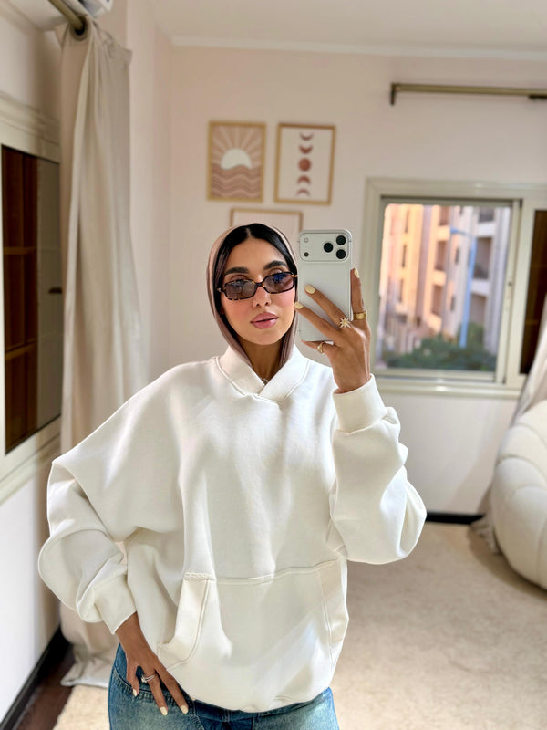 Plain Hoodie Off White