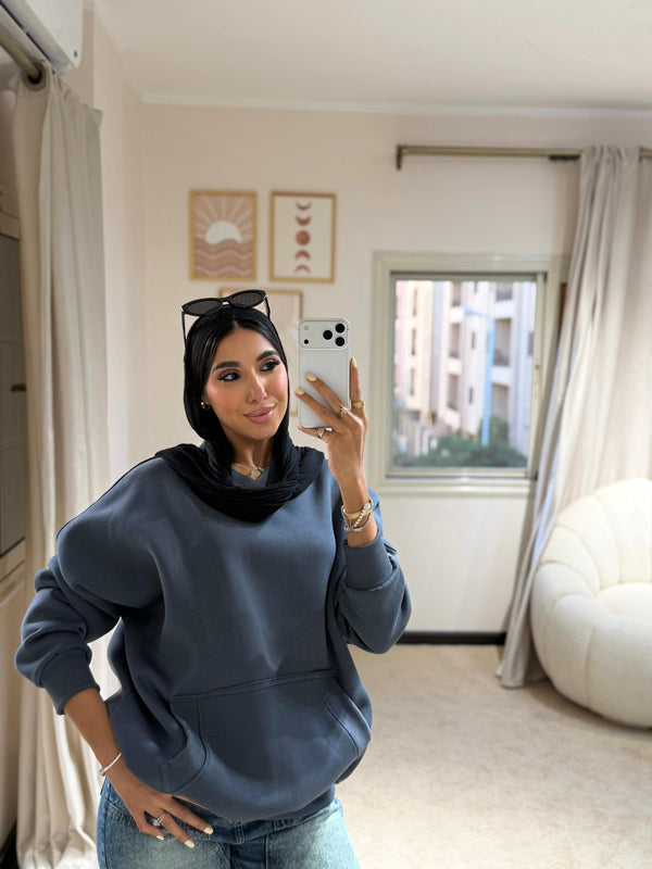 Plain Hoodie Dark Gray