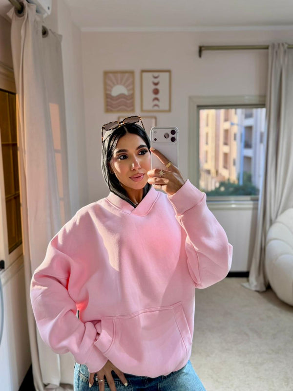 Plain Hoodie Pink