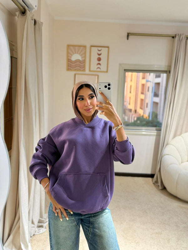 Plain Hoodie Purple