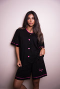 PRE-ORDER | Heart Short Pajama Set - Black