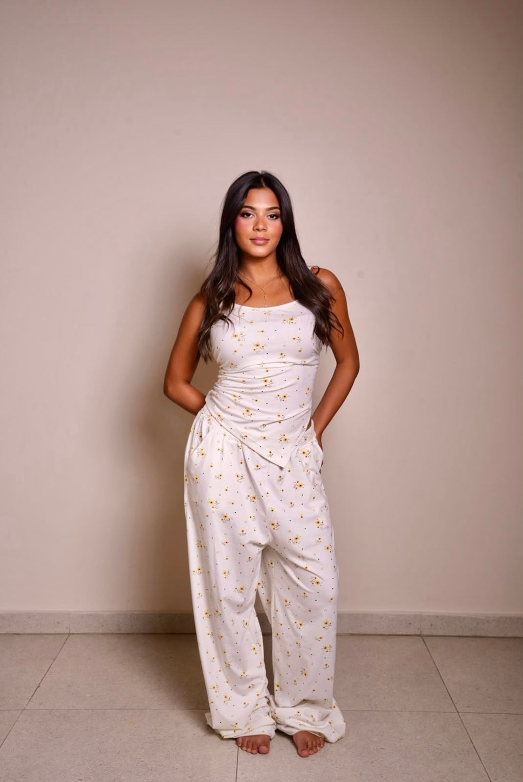 Wrap Pajama Set - White