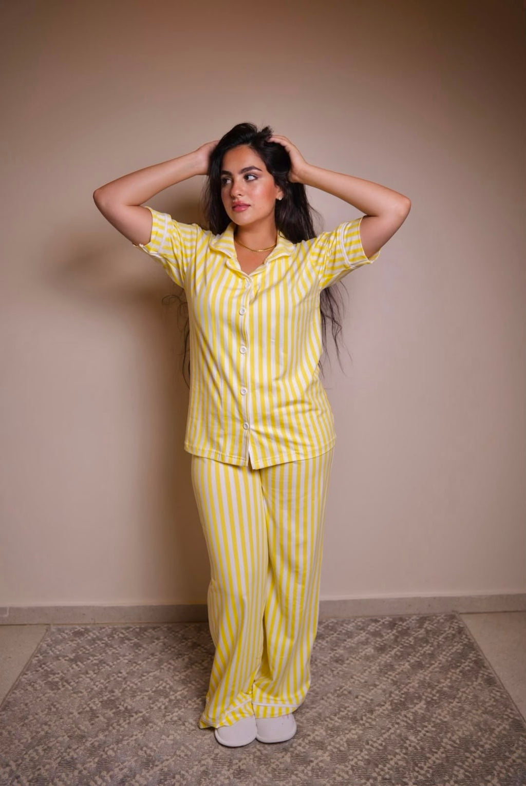 Striped Yellow Pajama Set
