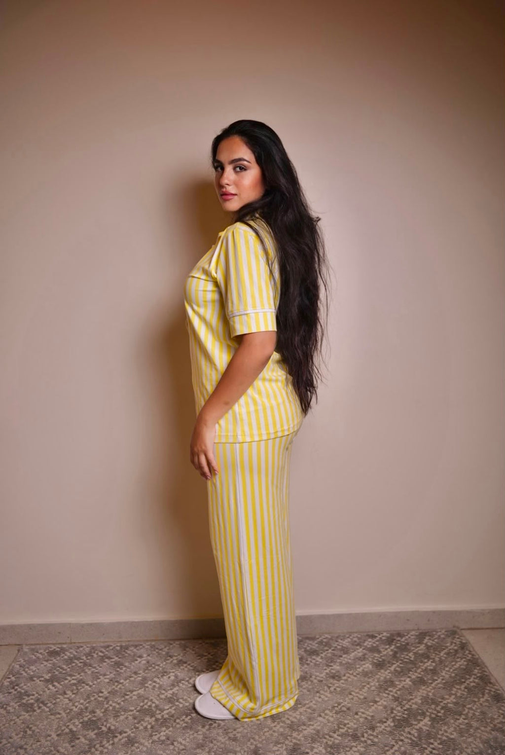 Striped Yellow Pajama Set
