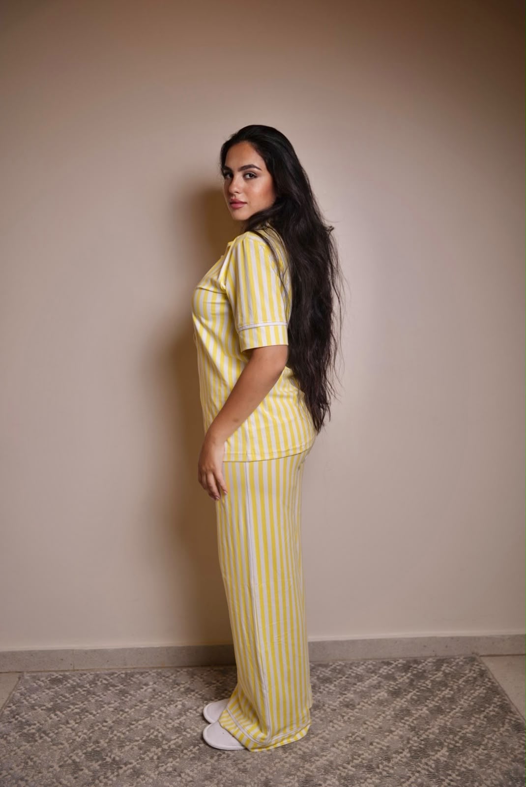 Striped Yellow Pajama Set