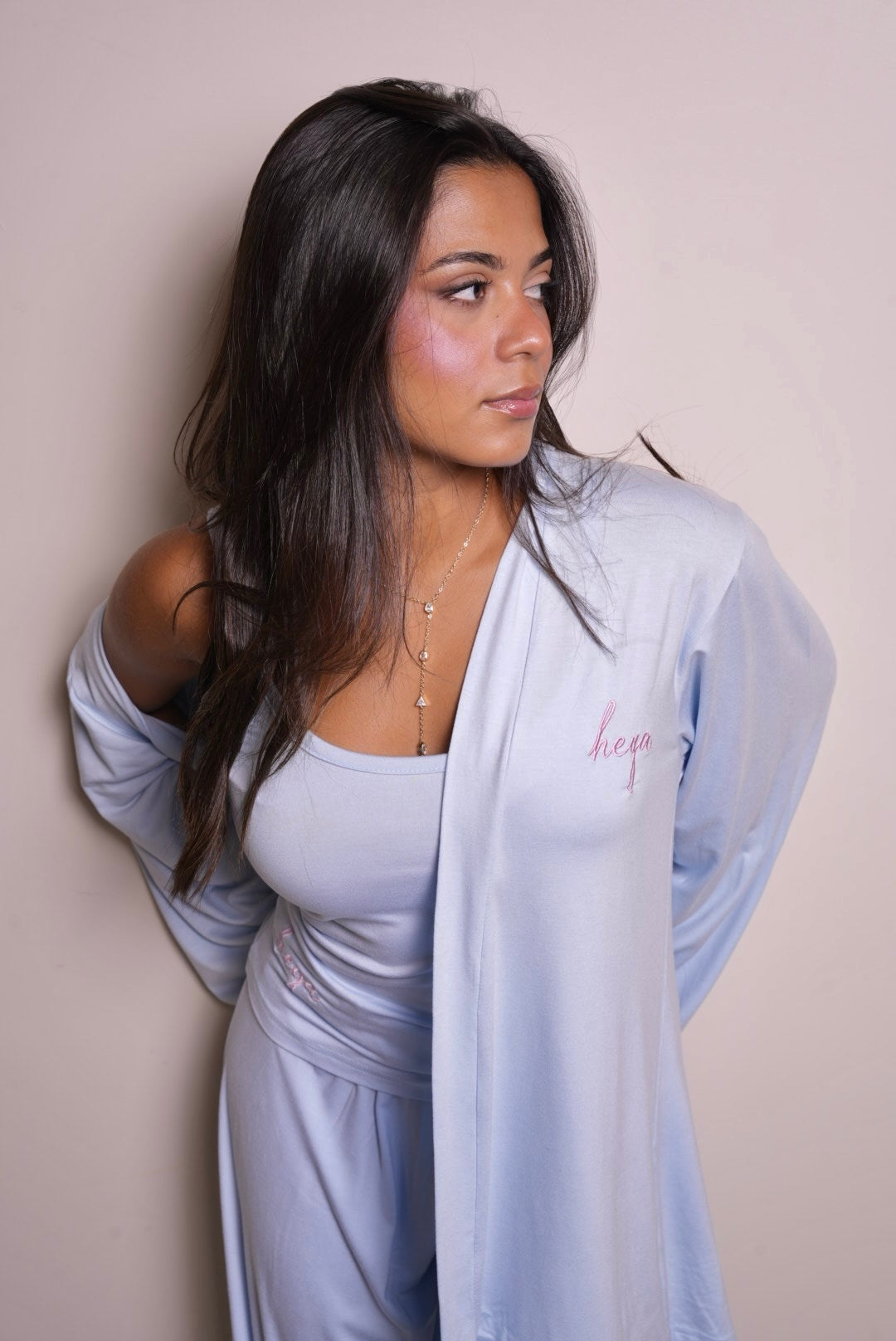 Robe Pajama Set - Baby Blue