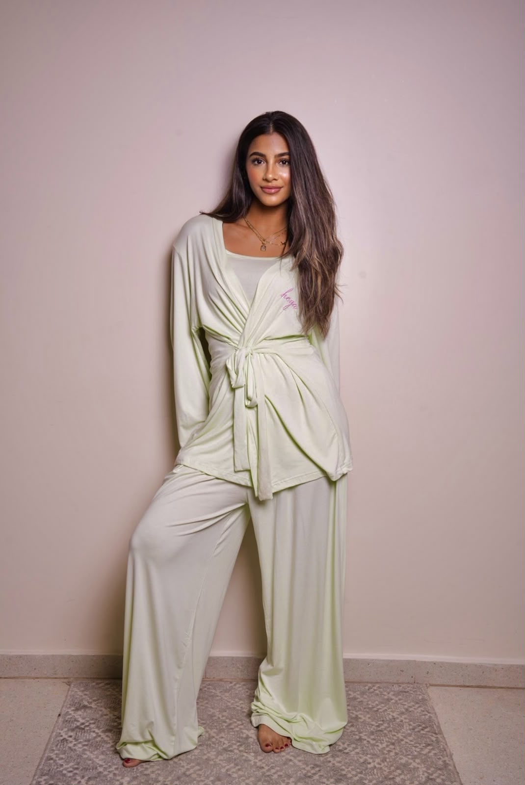 Robe Pajama Set - Mintgreen
