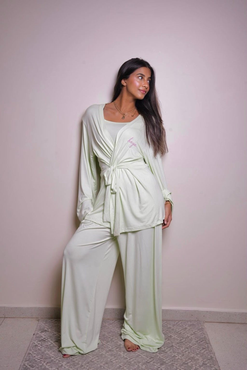 Robe Pajama Set - Mintgreen