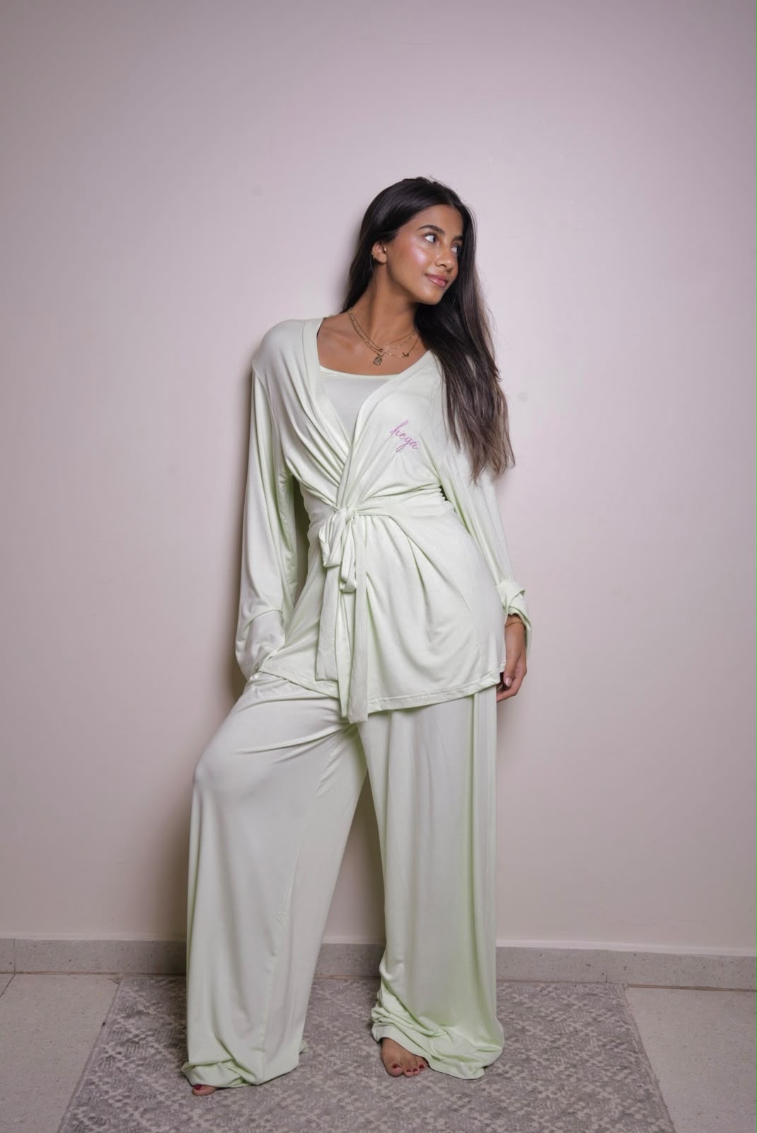 Robe Pajama Set - Mintgreen