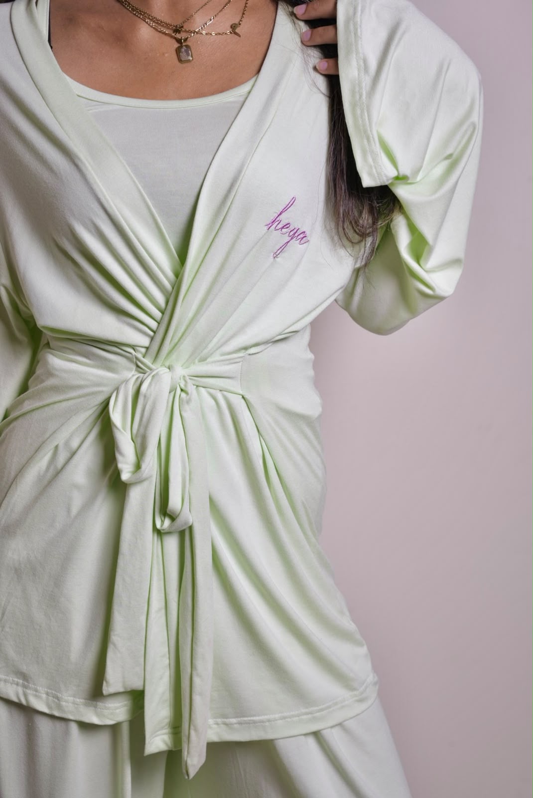 Robe Pajama Set - Mintgreen