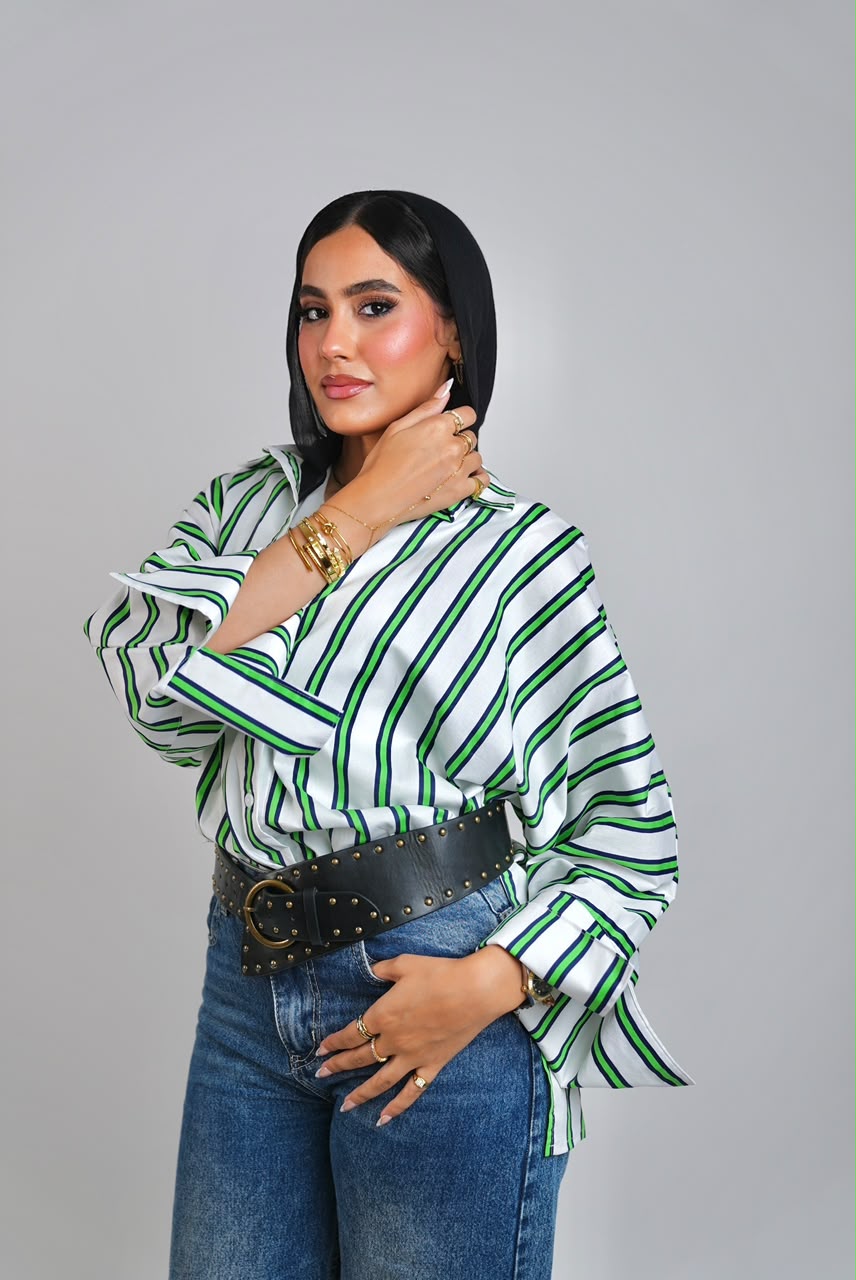 Striped Chemise - White