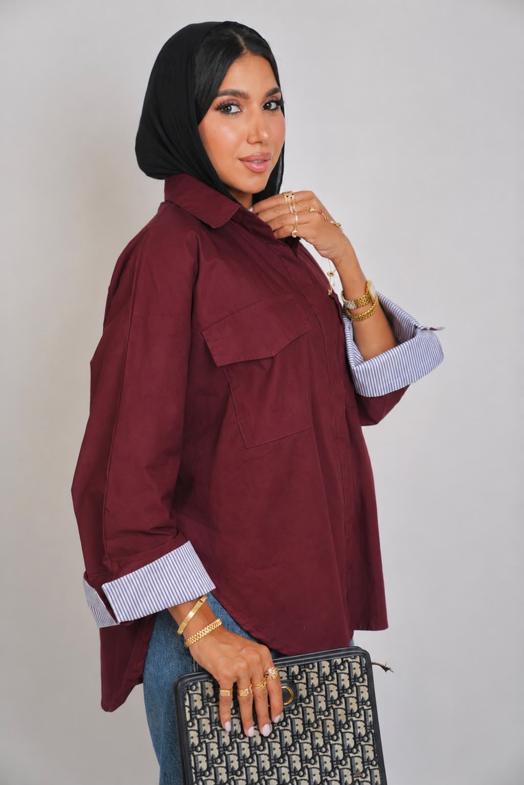 Plain Chemise – Burgundy