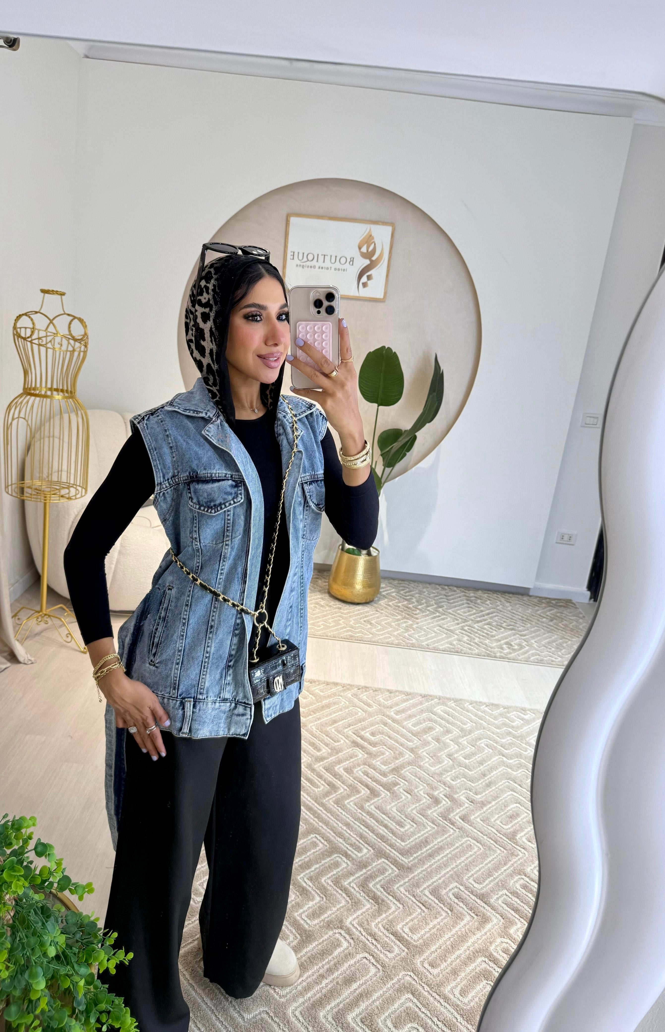 Blue Vest Denim Short Jacket