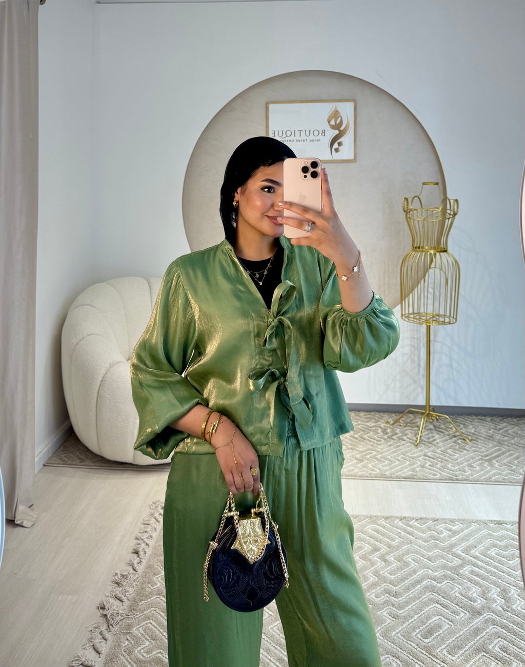 Shimmer Suit Green