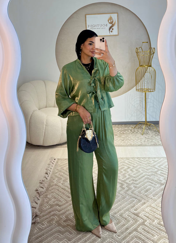 Shimmer Suit Green