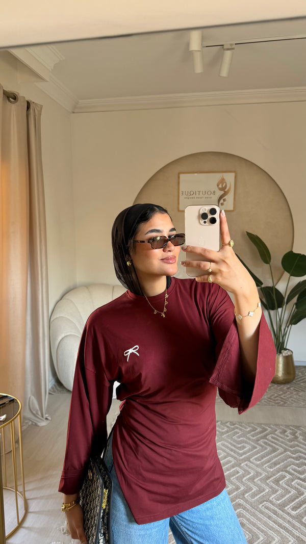 Heya Tshirt Burgundy