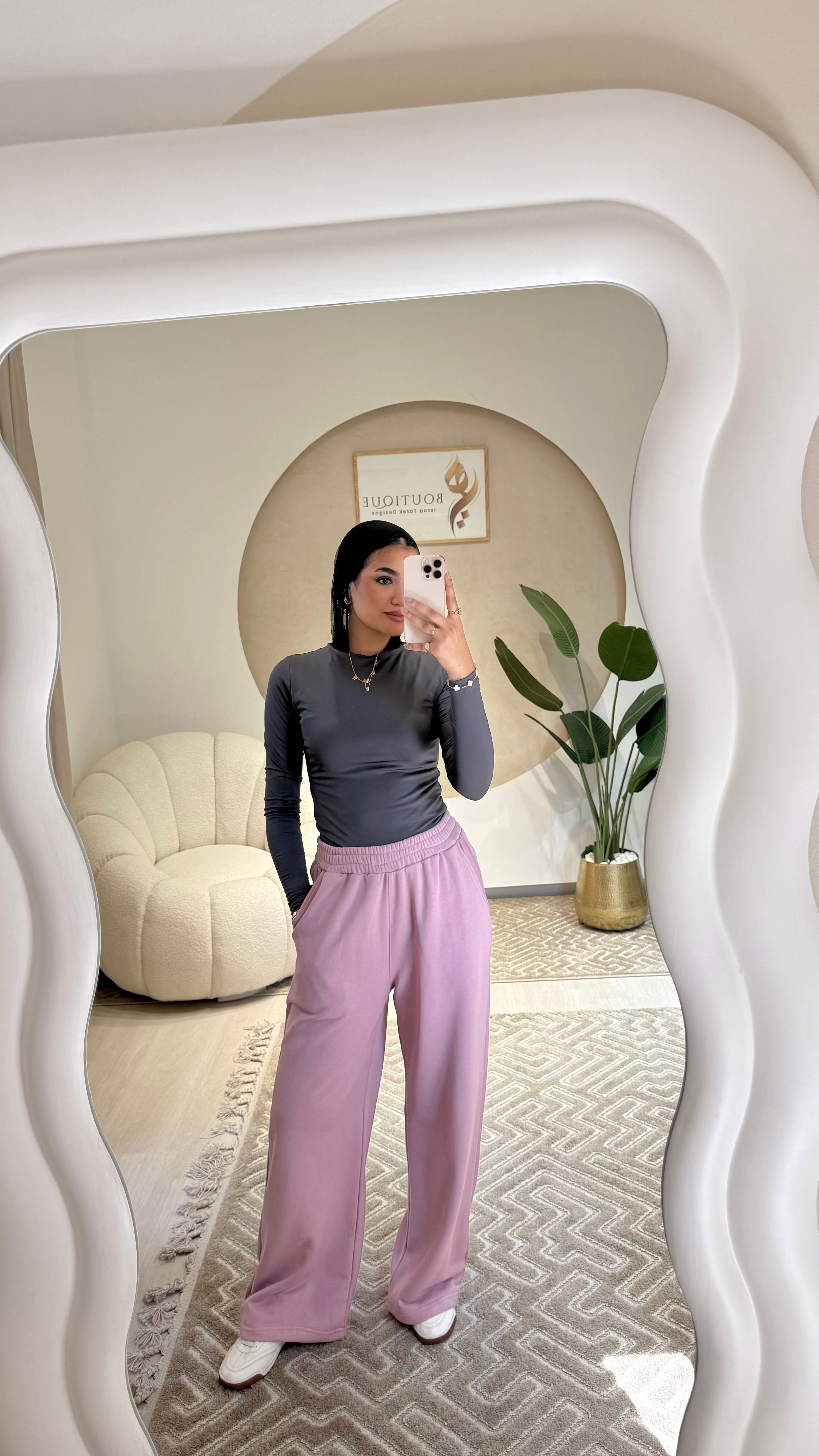 Summer Wide Leg Pants Light mouve