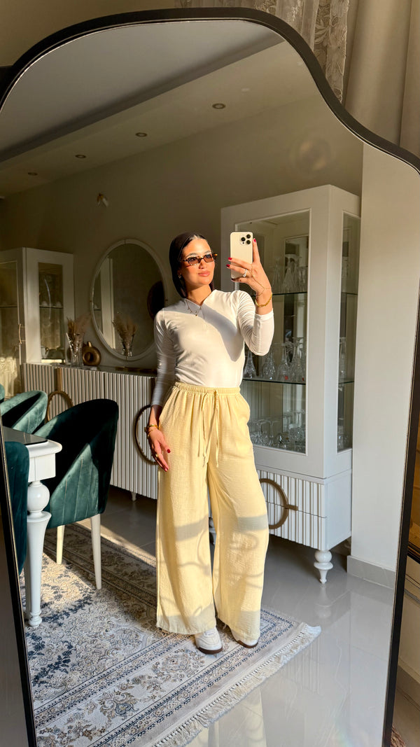 Linen Pants Butter Yellow