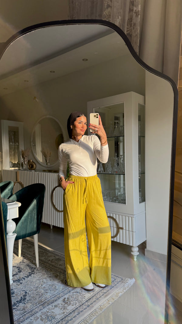 Linen Pants Mustard