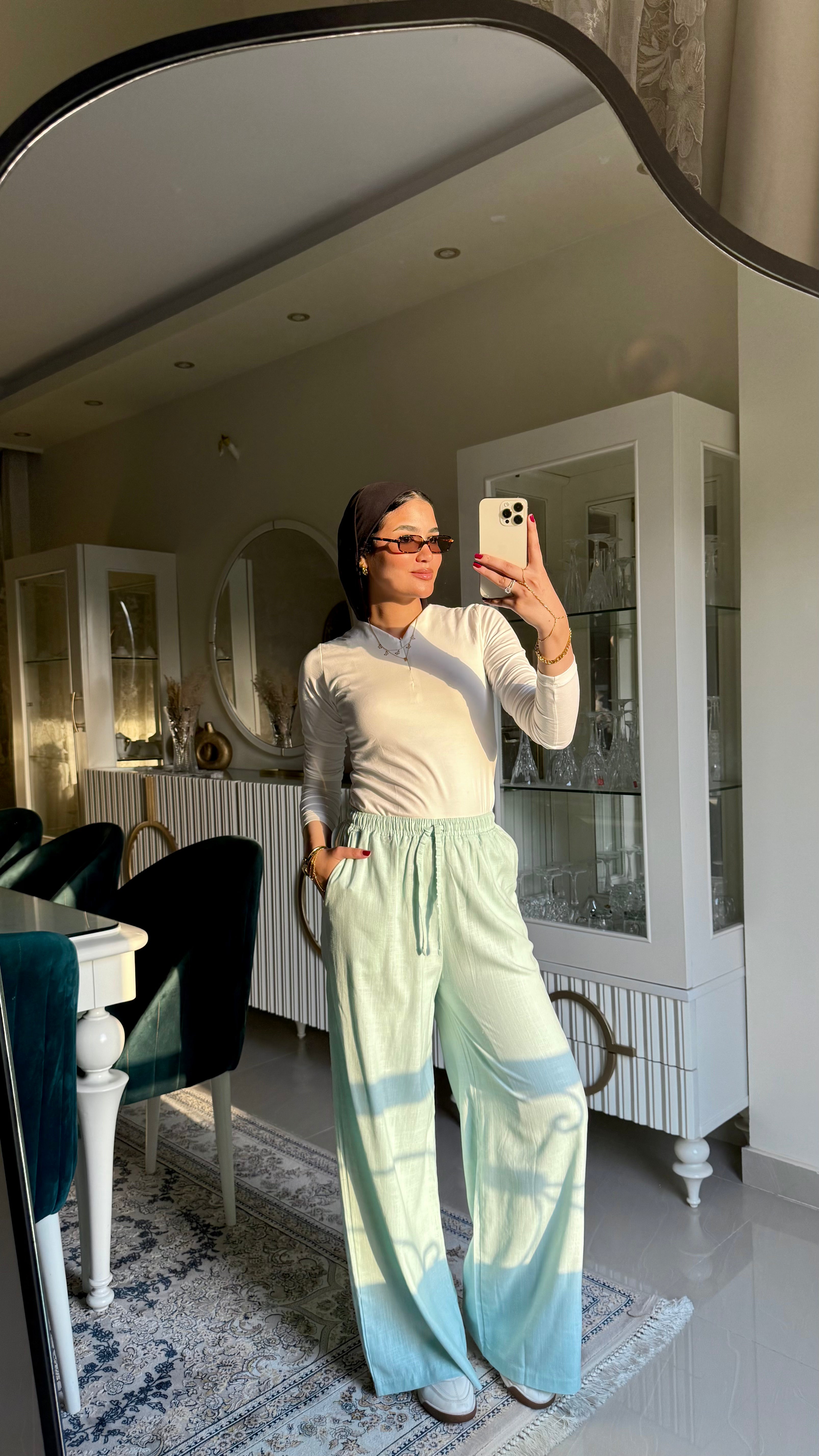Linen Pants Mint Green