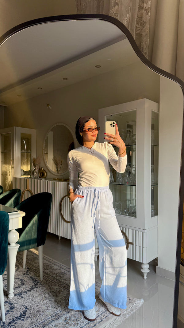Linen pants baby blue