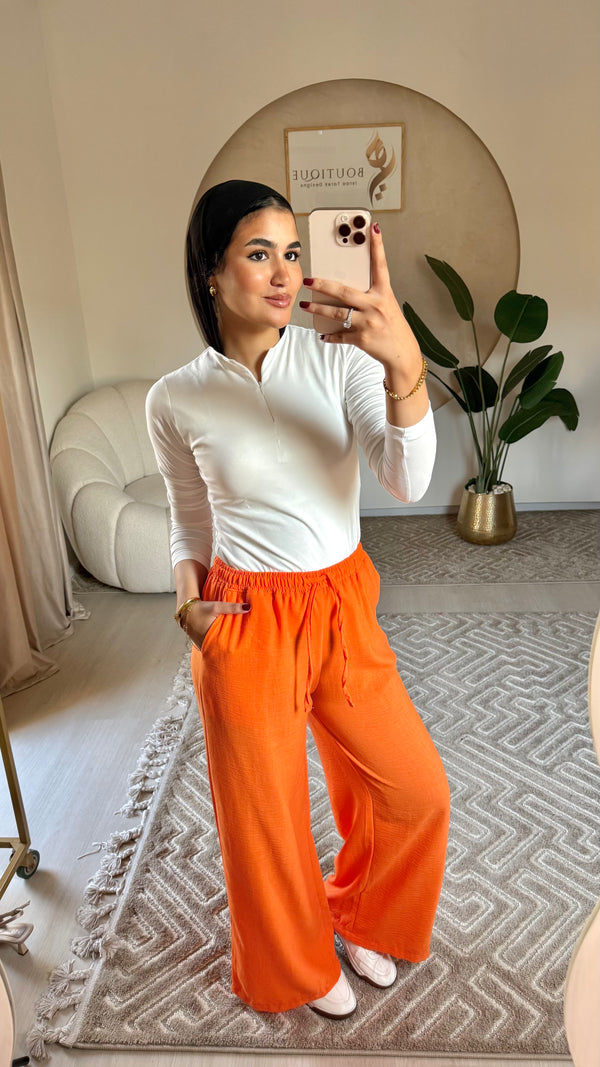 Linen Pants Orange