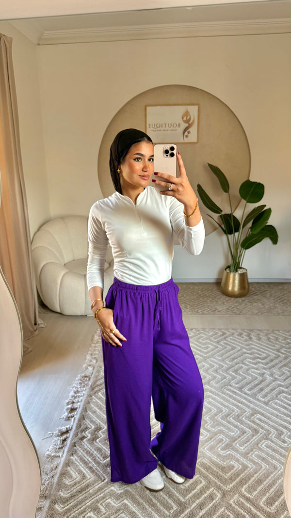 Linen Pants mauve