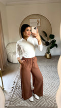 Linen Pants Brown