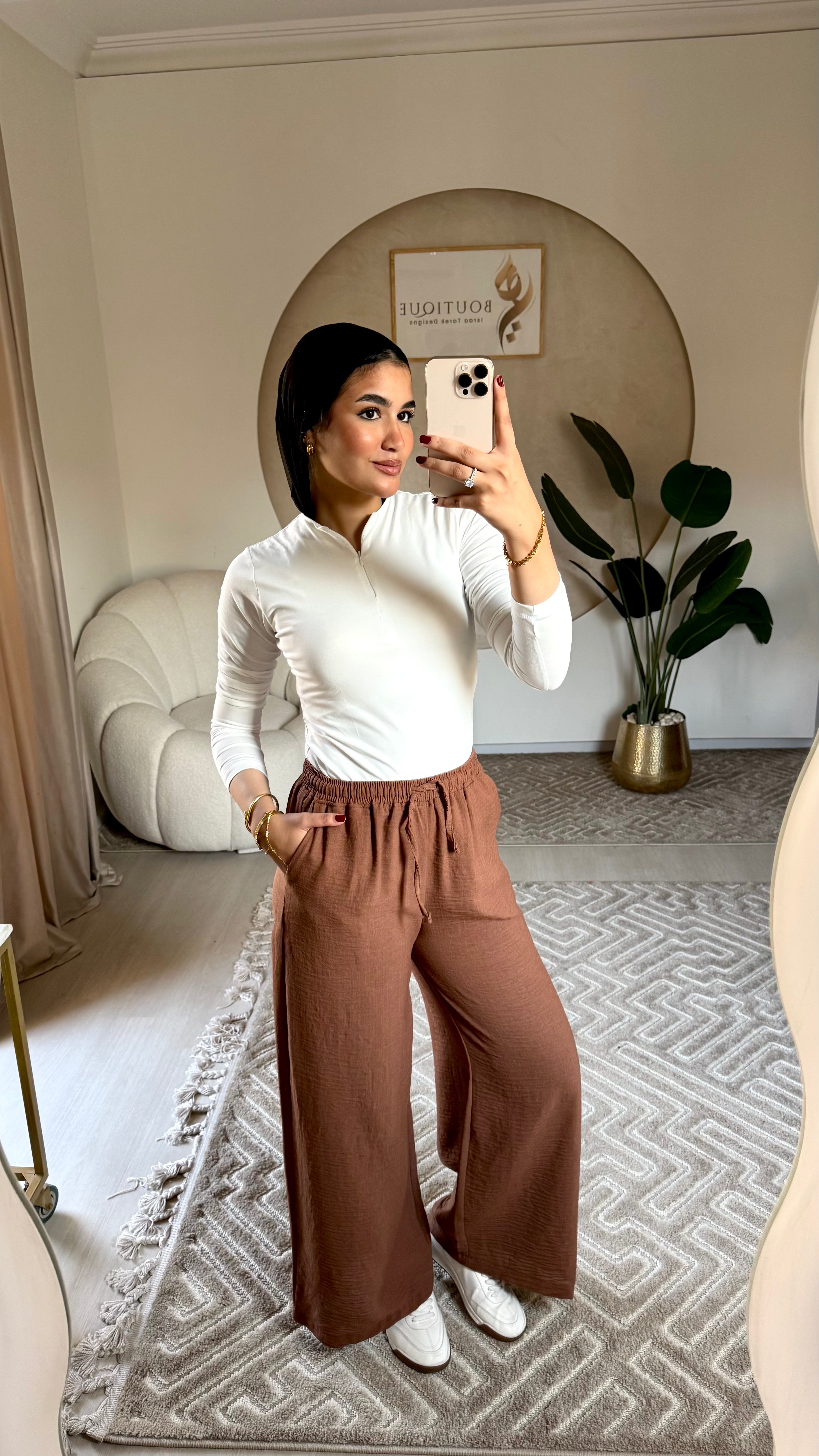 Linen Pants Brown