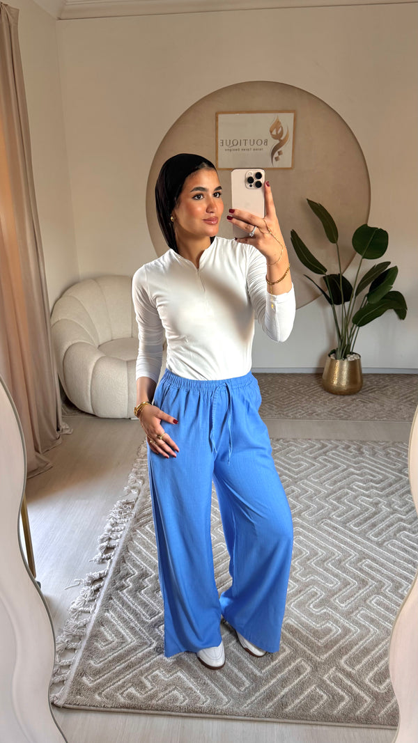 Linen Pants Blue