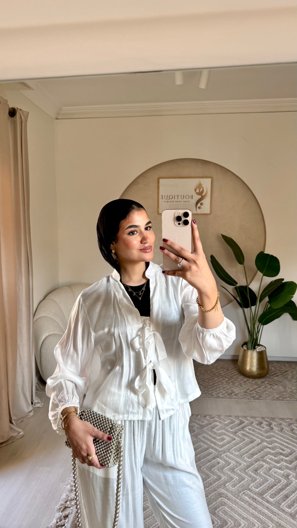 Shimmer Suit Off white