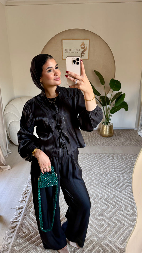 Shimmer Suit Black