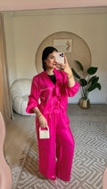 Shimmer Suit Fushia