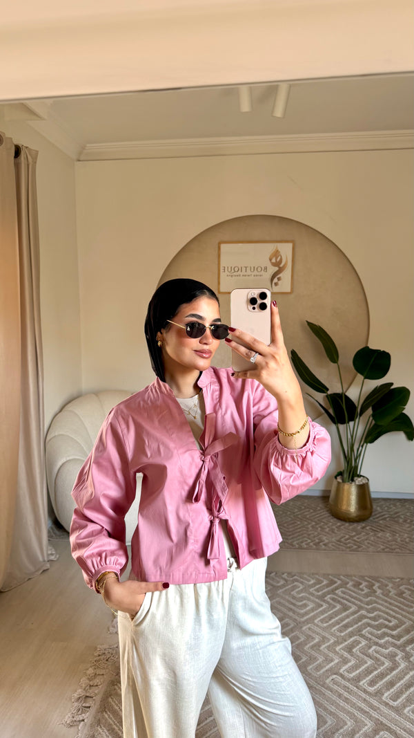 Cropped plain shirt cashmere