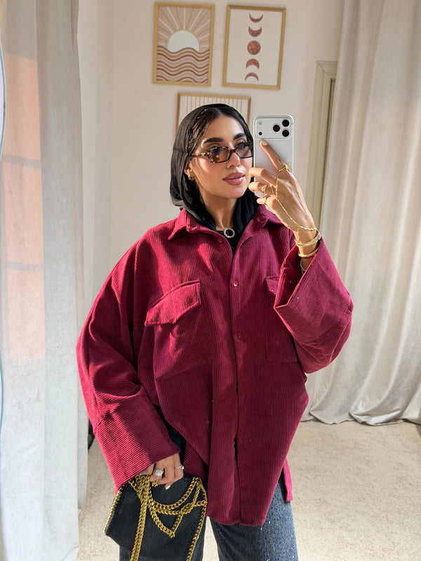 Velvet Chemise Burgundy