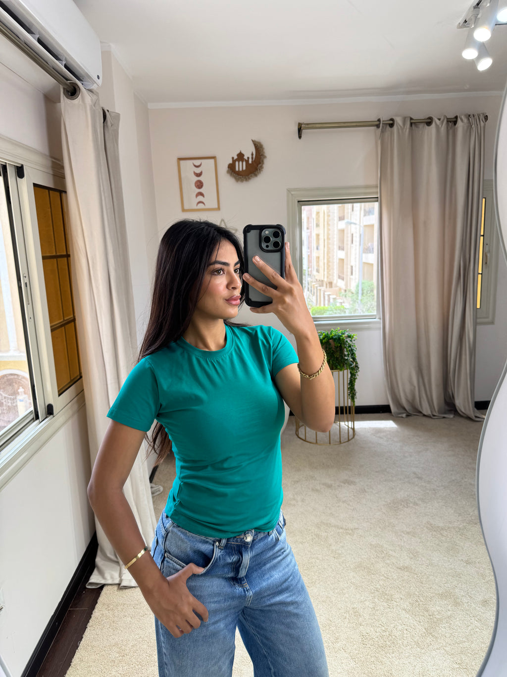 Half-Sleeve Top Green