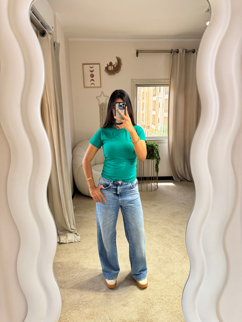 Half-Sleeve Top Green