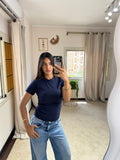 Half-Sleeve Top Navy