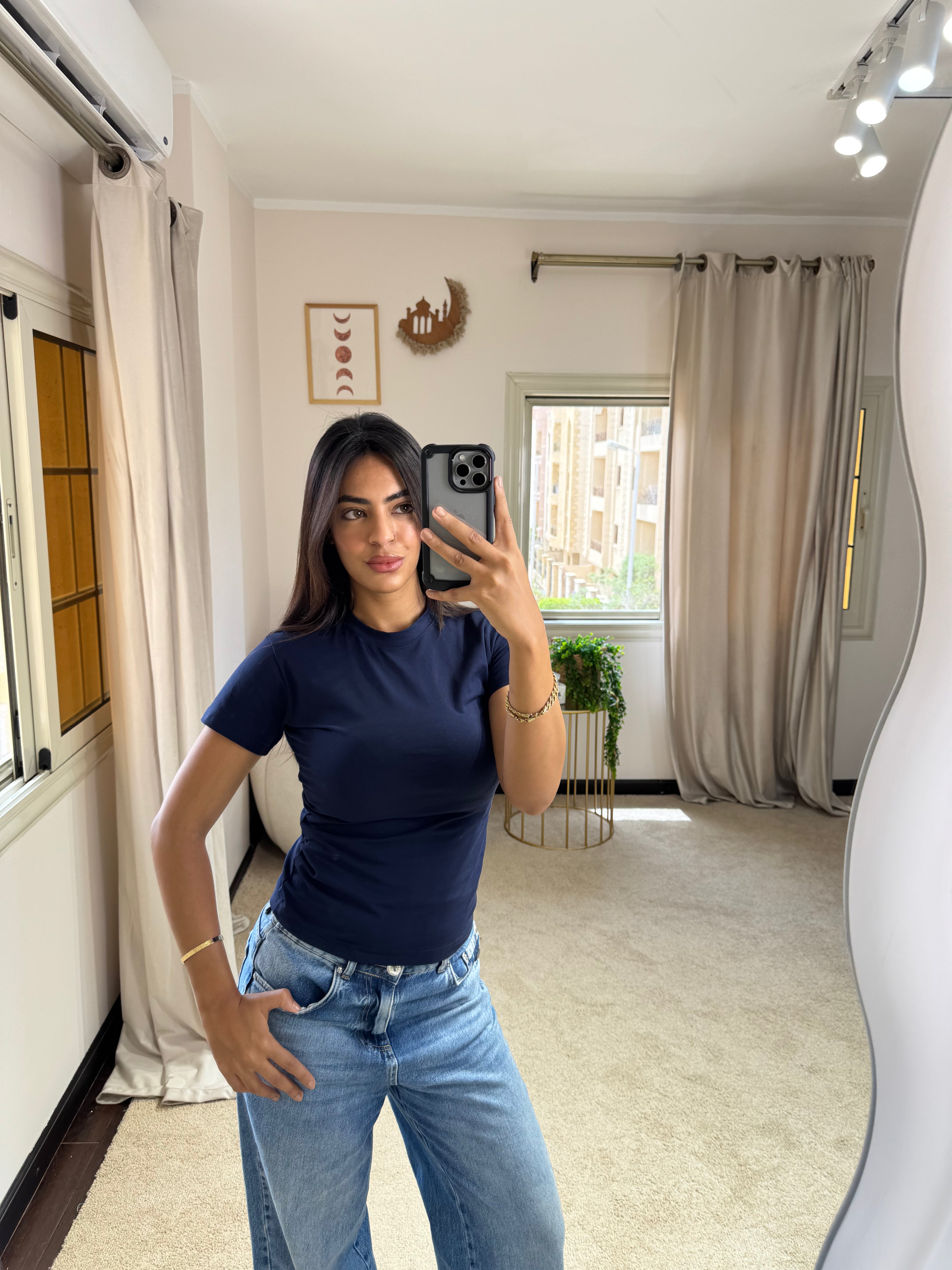 Half-Sleeve Top Navy