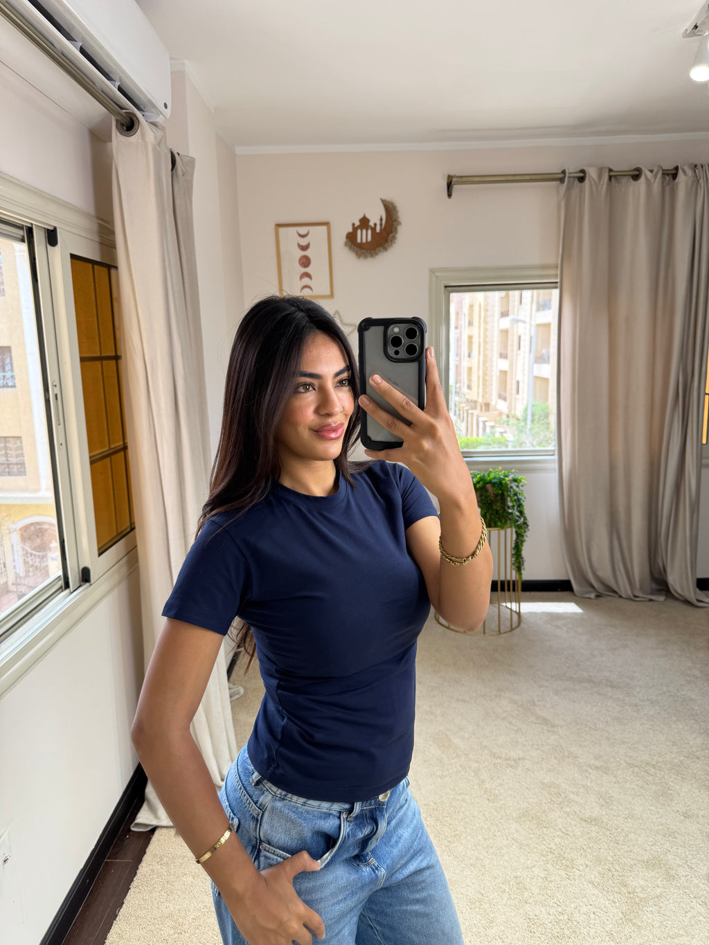 Half-Sleeve Top Navy