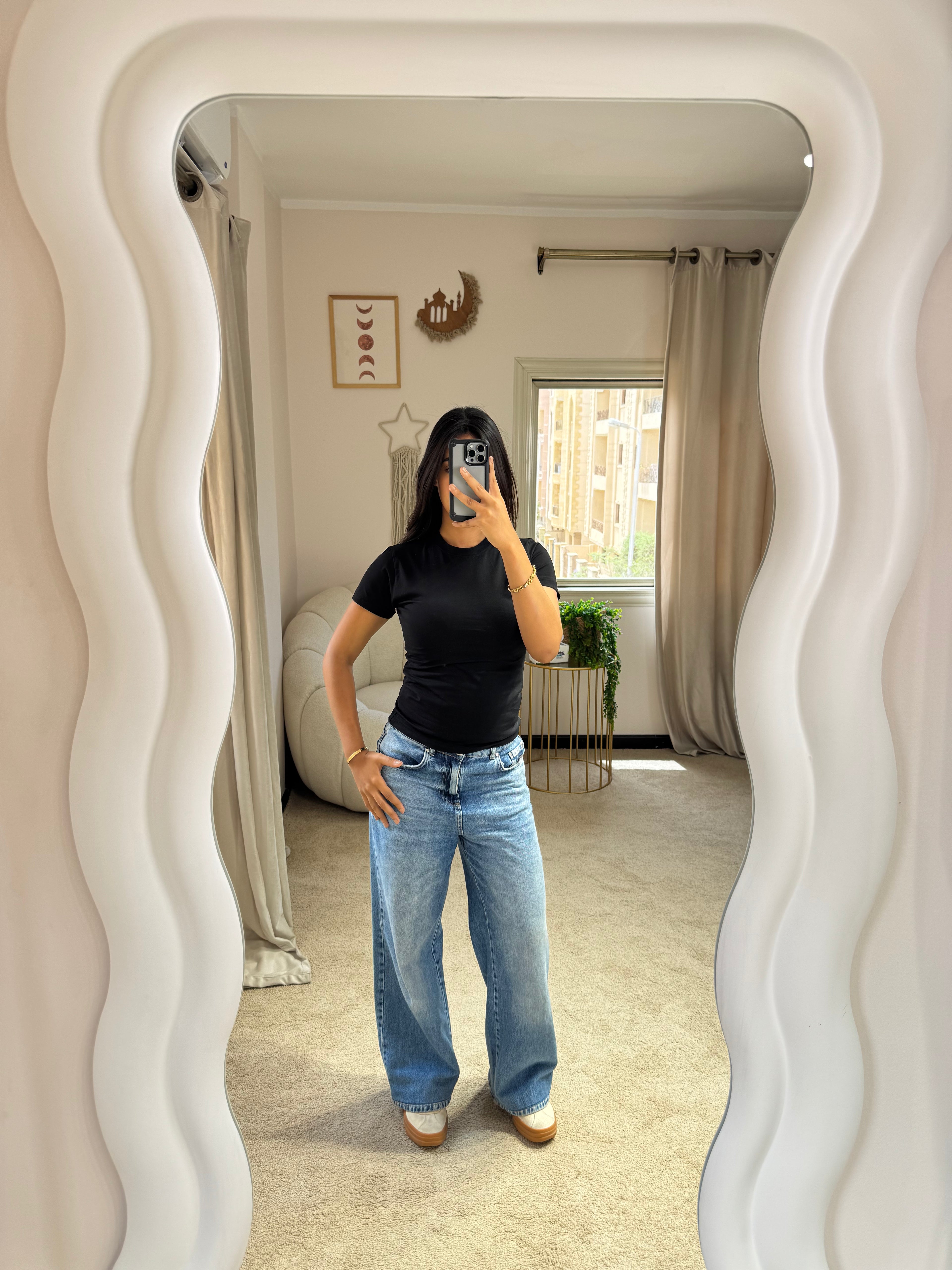 Half-Sleeve Top Black
