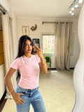 Half-Sleeve Top Pink