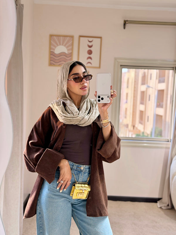 Velvet Chemise Brown