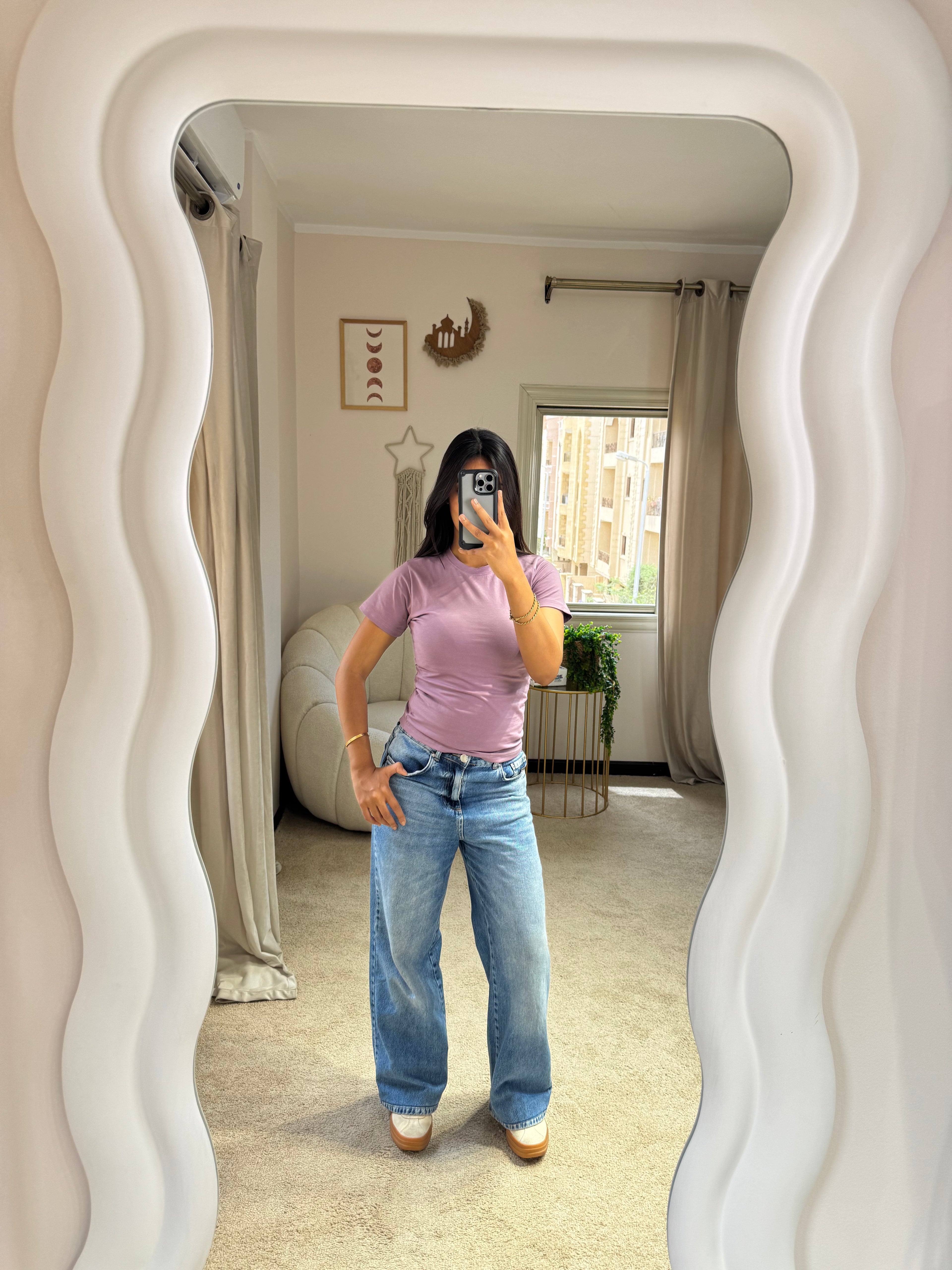 Half-Sleeve Top Lavender