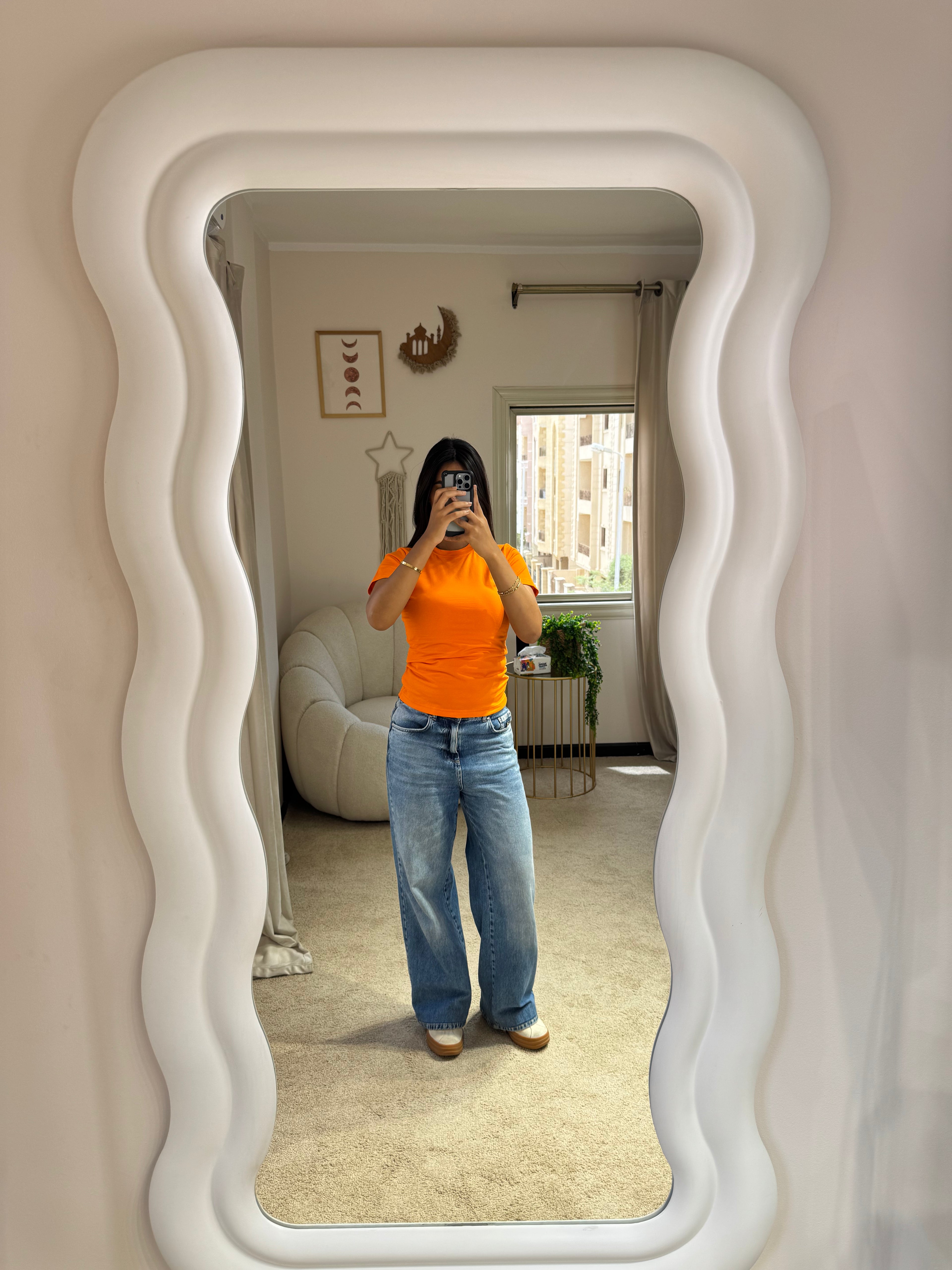 Half-Sleeve Top Orange