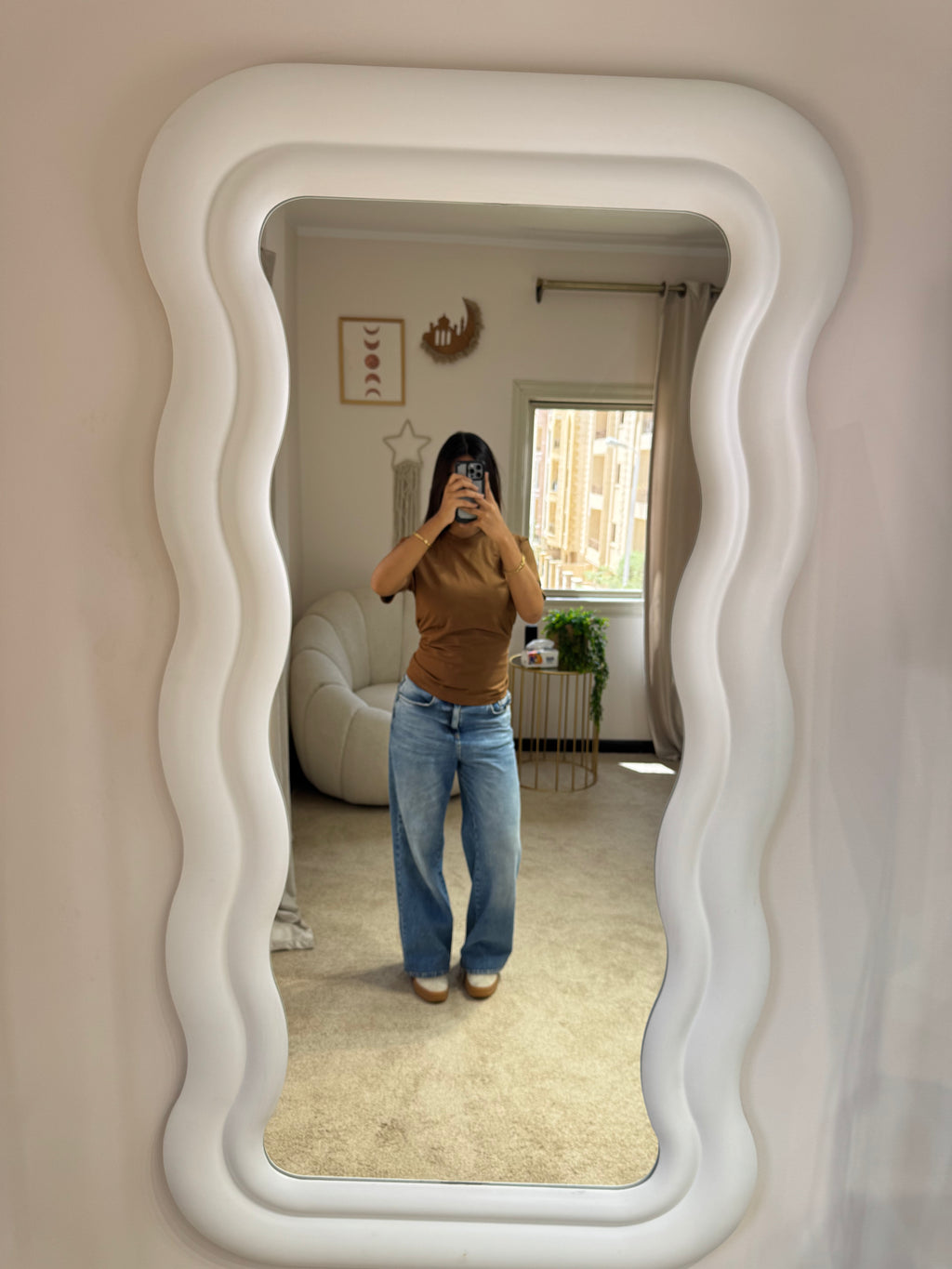 Half-Sleeve Top Light Brown