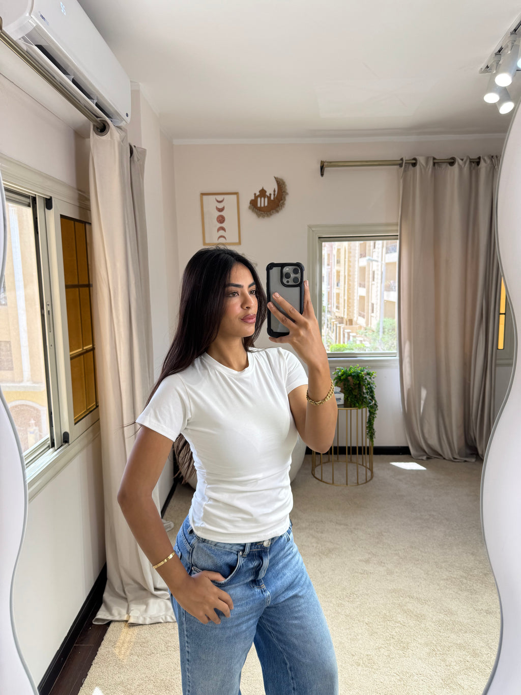 Half-Sleeve Top Off white