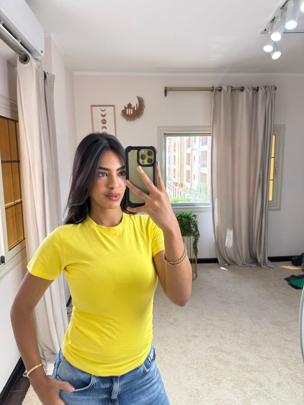 Half-Sleeve Top Yellow